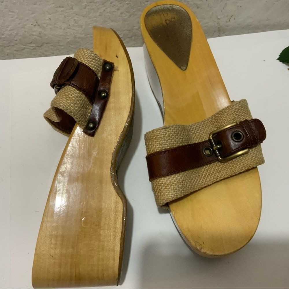 Vintage Dolce & Gabbana wood platform sandals 38 - Picture 5 of 10